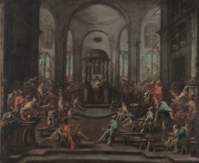एक आराधनालय का आंतरिक भाग, सी। 1725-1735। द्वारा एलेसेंड्रो मैग्नासको
