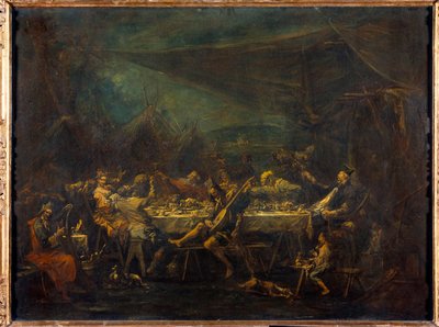 एलेसेंड्रो मैग्नास्को (1667-1749) द्वारा 18वीं सदी के सूर्य द्वारा बोहेमियन पेंटिंग का भोजन। 0,86x1,18 वर्ग मीटर द्वारा एलेसेंड्रो मैग्नासको