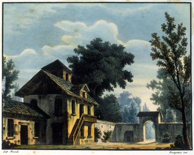 12/05/1832 को मिलान में टिएट्रो डेला कैनोबियाना में प्रदर्शन के लिए गेटानो डोनिज़ेट्टी (1797-1848) द्वारा ओपेरा "ल'एलिसिर डी'अमोर" (प्यार का अमृत) के अधिनियम II के दृश्य 2 के लिए दृश्य। एलेसेंड्रो सैनक्विरिको द्वारा ड्राइंग (1777-1849) द्वारा एलेसेंड्रो सैनकिरिको