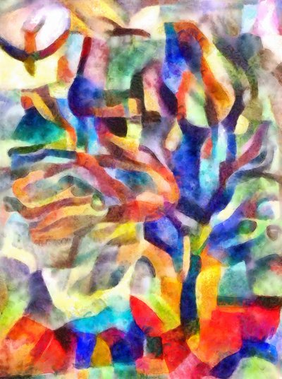 फल का पेड़, 2017, (मिश्रित मीडिया) द्वारा एलेक्स कैमिंकर