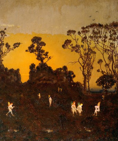 दाउनिंग में हमाद्रीड्स, c.1910 द्वारा अलेक्जेंडर अब्दो