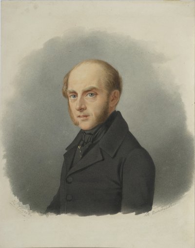 काउंट सर्गेई सेमेनोविच उवरोव का पोर्ट्रेट 1786-1855, 1840 के दशक की शुरुआत में द्वारा अलेक्जेंडर अलेक्सेयेविच वासिलीव्स्की