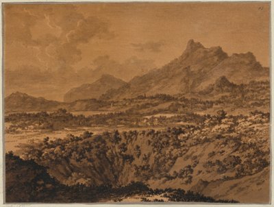 खोखले के साथ पहाड़ी परिदृश्य द्वारा अलेक्जेंडर कोज़ेंस