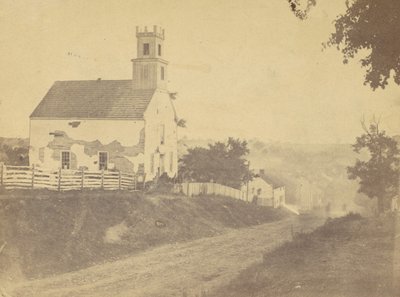 लूथरन चर्च, शार्प्सबर्ग, मैरीलैंड, सितंबर 1862, 1862। द्वारा अलेक्जेंडर गार्डनर