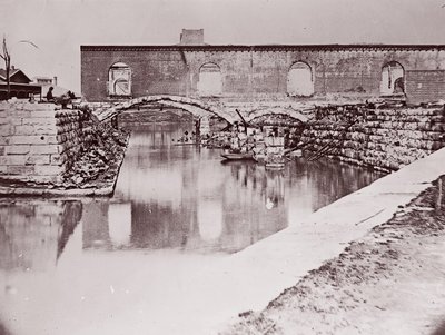 कैनाल बेसिन, रिचमंड, 1865 के पास खंडहर। द्वारा अलेक्जेंडर गार्डनर