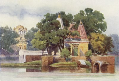 थानेसर में टैंक में एक मंदिर द्वारा अलेक्जेंडर हेनरी हल्लम मरे