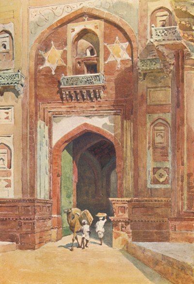 आगरा किला - दिल्ली गेट के अंदर, c1880 1905। द्वारा अलेक्जेंडर हेनरी हल्लम मरे