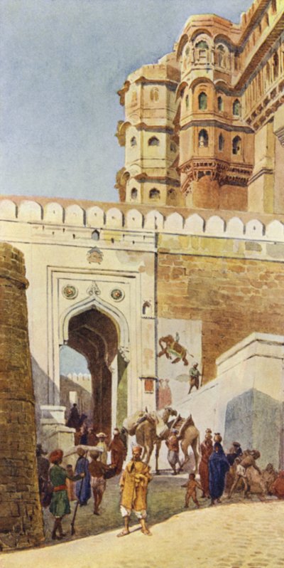 द एसेंट टू द पैलेस, जोधपुर द्वारा अलेक्जेंडर हेनरी हल्लम मरे