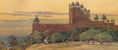 मस्जिद और विजय द्वार, फतेहपुर सीकरी, c1880 1905। द्वारा अलेक्जेंडर हेनरी हल्लम मरे