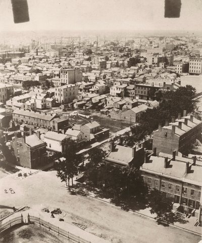 1858 के शिकागो में प्रांगण के कपोला से दक्षिण-पश्चिम देखें द्वारा अलेक्जेंडर हेसलर