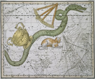 हाइड्रा, &39;ए सेलेस्टियल एटलस&39;, पब से। 1822 में द्वारा अलेक्जेंडर जैमीसन