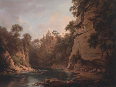 1820 और 1822 के बीच एडिनबर्ग के पास हौथोरंडन कैसल। द्वारा अलेक्जेंडर नसीम