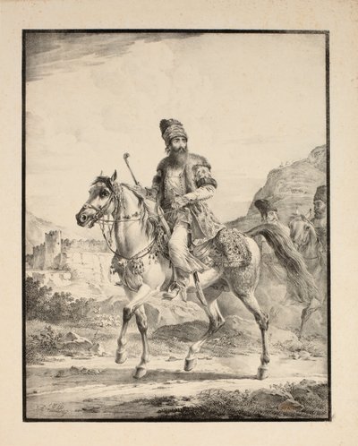 फ़ारसी ऑन हॉर्सबैक, 1820 द्वारा एलेक्ज़ेंडर ओर्लोव्स्की