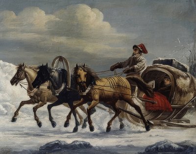 ट्रोइका। 1816 द्वारा अलेक्जेंडर ओसिपोविच ऑर्लोव्स्की
