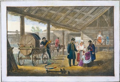 सड़क के किनारे सराय, 1820 द्वारा अलेक्जेंडर प्लुचर