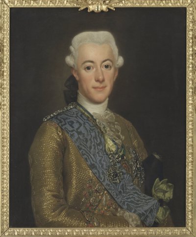 गुस्ताव III roi de Suede - स्वीडन के राजा गुस्ताव III (1746-1792) का पोर्ट्रेट, रोज़लिन, अलेक्जेंडर (1718-1793) द्वारा। तेल के रंगों से केन्वस पर बना चित्र द्वारा अलेक्जेंडर रोजलिन