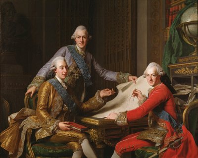 स्वीडन के राजा गुस्ताव III और उनके भाई, 1771 द्वारा अलेक्जेंडर रोजलिन