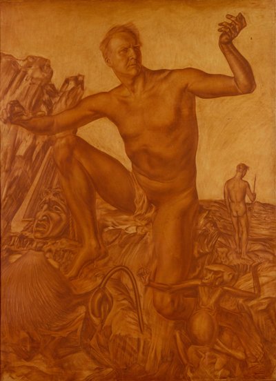 गायक फ्योदोर शालैपिन का चित्रण 1873-1938, 1917 द्वारा अलेक्जेंडर येवगेनेविच याकोवलेव