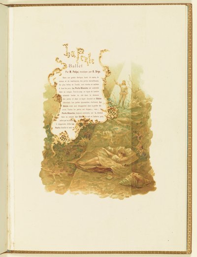 मारियस पेटिपा और रिकार्डो ड्रिगो, 1896 द्वारा बैले ला पेर्ले के लिए कार्यक्रम। द्वारा अलेक्जेंडर वॉन होहेन