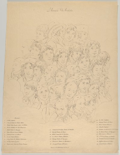 कलाकारों की एक सभा, 1804। द्वारा एलेक्ज़ेंडर क्लेमेंट