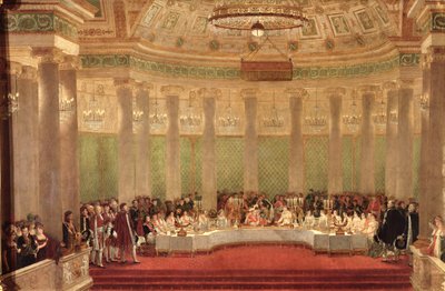 नेपोलियन बोनापार्ट (1769-1821) और मैरी-लुईस डे हैब्सबर्ग-लोरेन (1791-1847) की शादी के लिए भोज 1810 द्वारा अलेक्जेंड्रे डुफे