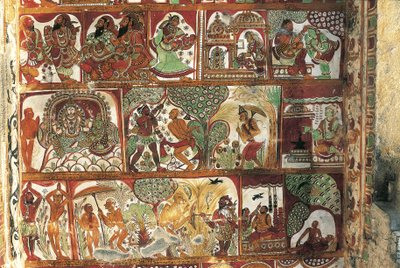 पार्वती, नटराय मंदिर, चिदंबरम, तमिलनाडु, भारत, ५वीं शताब्दी के लिए मंदिर में शिव के जीवन को दर्शाने वाले भित्ति चित्र द्वारा अलेक्जेंड्रे गेब्रियल (बाद में) डीकैंप्स
