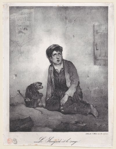 द बॉय फ्रॉम सेवॉय एंड हिज मंकी, 1823। द्वारा अलेक्जेंड्रे गेब्रियल डिकैम्प्स