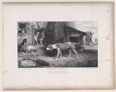 द केनेल, हंटिंग सीन्स की श्रृंखला से, 1829। द्वारा अलेक्जेंड्रे गेब्रियल डिकैम्प्स