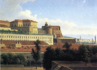 नेपल्स, पलाज़ो रीले, c.1780 (कैनवास पर कागज पर तेल) द्वारा अलेक्जेंड्रे हाइसिन्थ डनौय