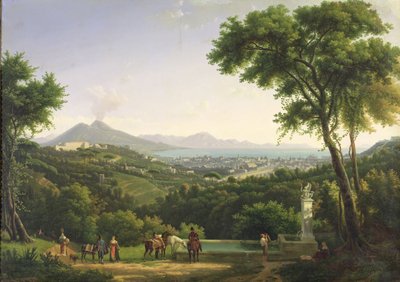 कैपोडिमोन्टे, 1813 से नेपल्स का दृश्य द्वारा अलेक्जेंड्रे हाइसिन्थ डनौय