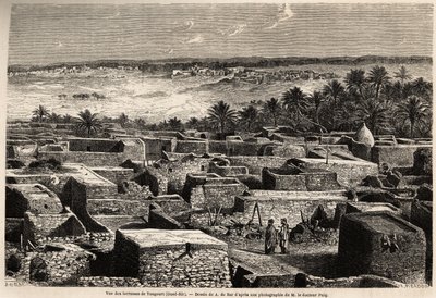 Tougourt (Oued Rir) की छतों का दृश्य द्वारा अलेक्जेंड्रे डे (बाद) बार