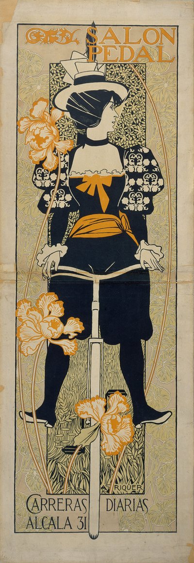 सैलून पेडल विज्ञापन पोस्टर, 1897 द्वारा अलेक्जेंड्रे डी रिकर
