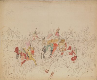 पंजाब के महाराजा शेर सिंह और उनका दरबार, 1846 द्वारा अलेक्सी दिमित्रिविच साल्टीकोव