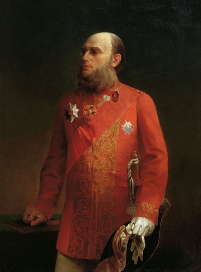 रूसी भूगोलवेत्ता प्योत्र सेमेनोव-त्यान-शांस्की का चित्र, 1827-1914, 1874। द्वारा एलेक्सी मिखाइलोविच कोलेसोव