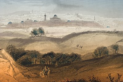 यरूशलेम, अलबर्ट हेनरी पायने (1812-1902) द्वारा उत्कीर्ण, रेव जॉन फ्लीटवुड (276238 का विस्तार) द्वारा &39;द लाइफ़ ऑफ़ अवर लॉर्ड सेवियर ईसा मसीह&39; के सामने। द्वारा एलेक्सियस गीयर