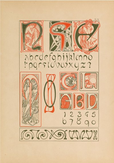 सजावटी दस्तावेज़, 1902। द्वारा अल्फोंस मैरी मुचा