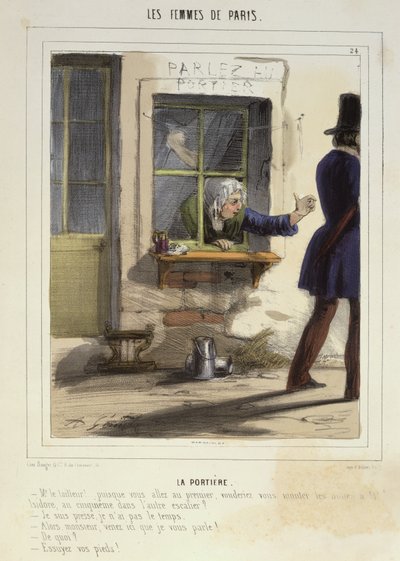 द विमेन ऑफ़ पेरिस, 1841-42 से द कंसीयज द्वारा अल्फ्रेड आंद्रे जेनियोले