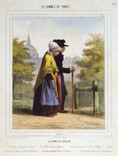 द वुमन ऑफ द इनवैलिड्स, द वुमन ऑफ पेरिस, 1841-42 से द्वारा अल्फ्रेड आंद्रे जेनियोले
