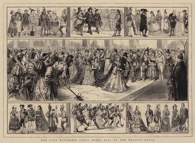 हवेली में लेडी मेयरेस की फैंसी ड्रेस बॉल द्वारा Alfred Chantrey Corbould