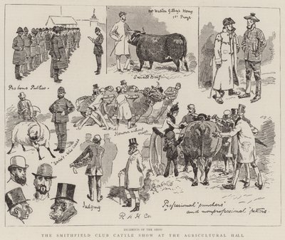 एग्रीकल्चर हॉल में स्मिथफील्ड क्लब कैटल शो द्वारा Alfred Chantrey Corbould