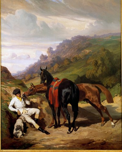 सफेद बालक और उसके घोड़े अल्फ्रेड डी ड्रेक्स (1810-1860) द्वारा पेंटिंग। 19 वीं सदी। निजी संग्रह द्वारा अल्फ्रेड डेड्रेक्स