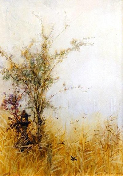 फ़ूजी-सान, अर्ली मॉर्निंग, c.1889 (कागज पर पानी के रंग का) द्वारा अल्फ्रेड पूर्व