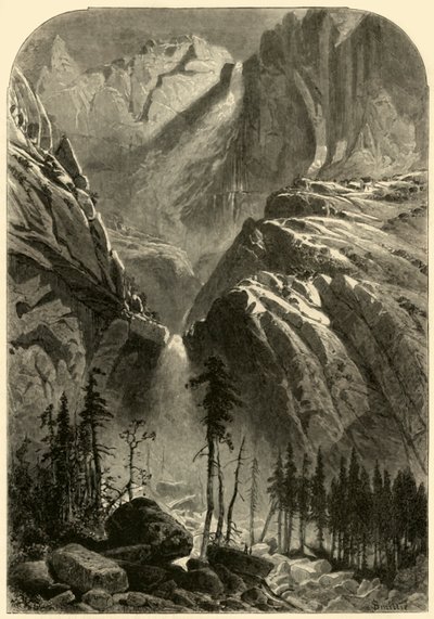 योसेमाइट फॉल, 1872। द्वारा अल्फ्रेड हैराली