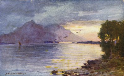 ए वाटर सनसेट, लफ लीन, किलार्नी द्वारा Alfred Heaton Cooper
