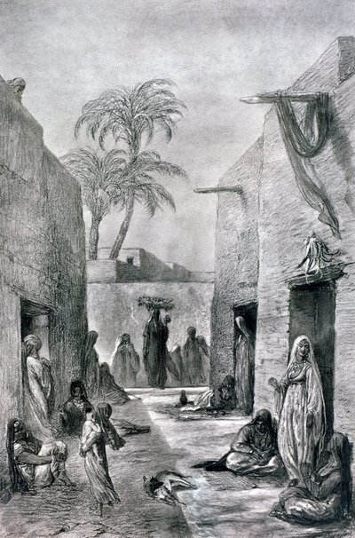 मिस्र की नाचने वाली लड़कियों की एक गली, मिस्र, 1872 द्वारा अल्फ्रेड हेनरी दार्जु