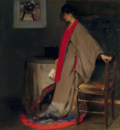 किमोनो में युवा महिला, c.1901 द्वारा अल्फ्रेड हेनरी मेसन