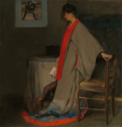 किमोनो में युवा महिला, सी। 1901. द्वारा अल्फ्रेड हेनरी मेसन