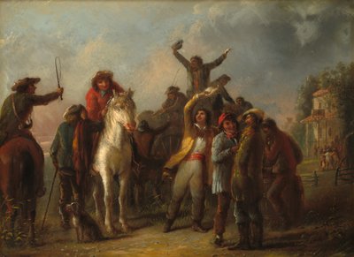 इलेक्शन सीन, कैटन्सविले, बाल्टीमोर काउंटी, सी। 1860. द्वारा अल्फ्रेड जैकब मिलर