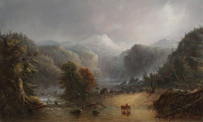 जहां बादल आराम करने के लिए प्यार करते हैं, c.1850 (पैनल पर तेल) द्वारा अल्फ्रेड जैकब मिलर