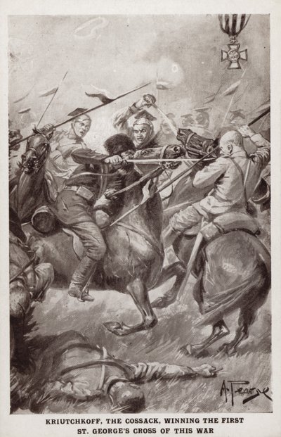 क्रिचकॉफ़, द कॉसैक, प्रथम विश्व युद्ध के पहले सेंट जॉर्ज क्रॉस द्वारा अल्फ्रेड पीयर्स